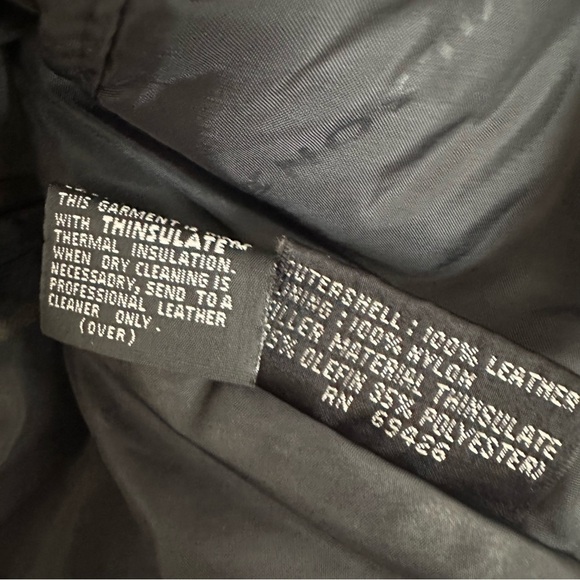 Vintage Wilson’s Leather Jacket 80s Fitted Bomber Black Size Extra Small - Picture 9 of 10